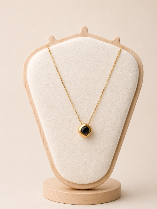 Black stone chain